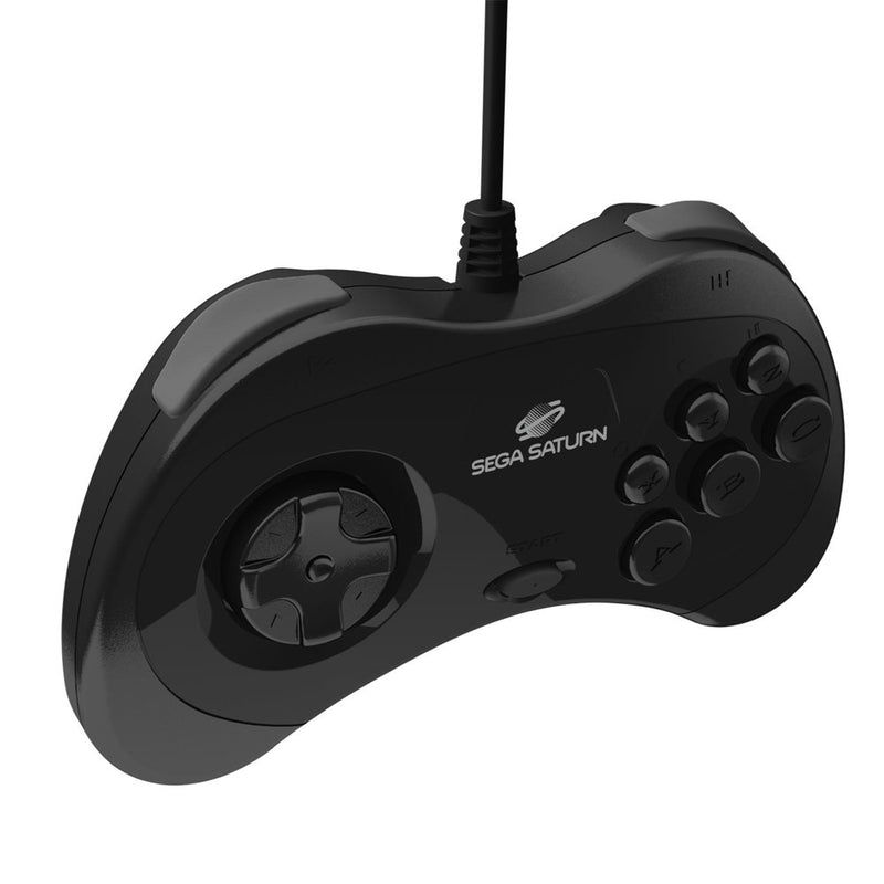 [New]SEGA Saturn Wired USB Control Pad  Model 2  Black（Officially imported product） / Retro-Bit 发售日:2019年02月前后