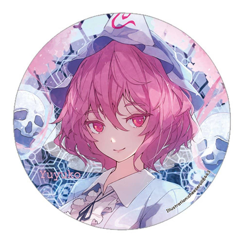 【新品】東方Project 缶バッジ_幽々子(cheeseroll)202407 / すなめりドリル 発売日:2024年07月頃