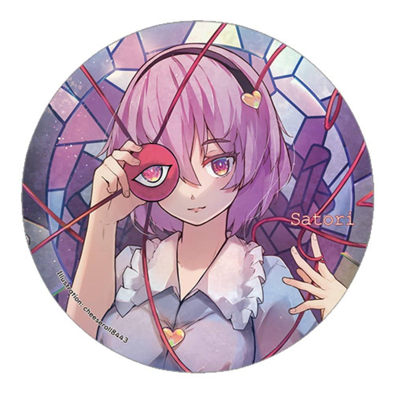 【新品】東方Project 缶バッジ_さとり(cheeseroll)202408 / すなめりドリル 発売日:2024年08月頃