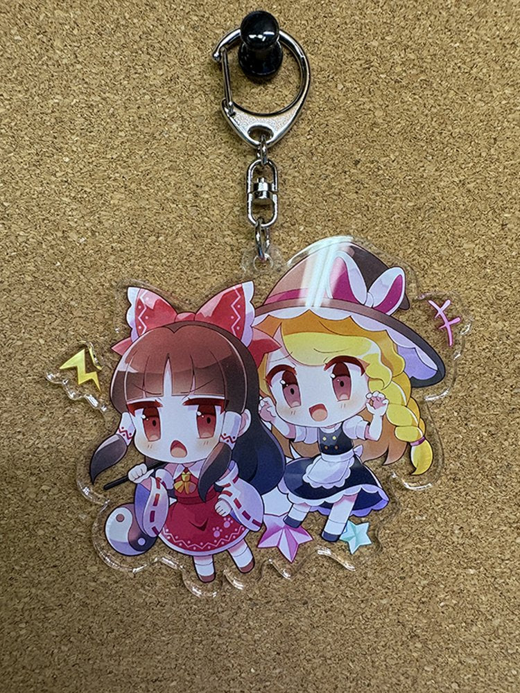 【新品】霊夢と魔理沙のアクリルキーホルダー（いたずら。） / ちょこっとぱんけーき。 発売日:2025年05月頃