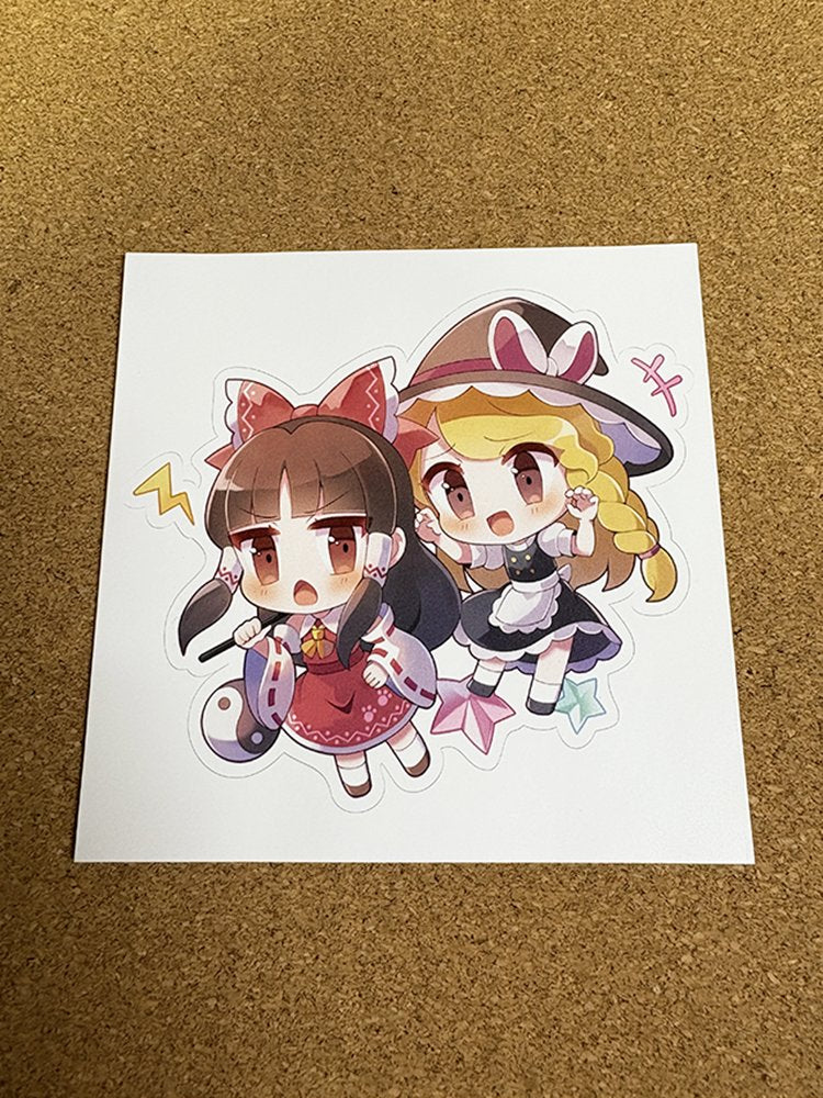 【新品】灵梦和魔理沙的贴纸（恶作剧。） / 小小煎饼。 发售日:2025年05月左右