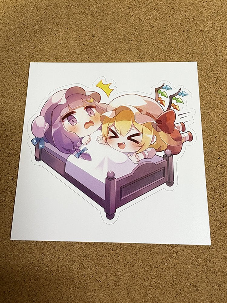 【新品】帕秋莉和芙兰的贴纸（起床吧！） / 小小煎饼。 发售日：2025年05月左右