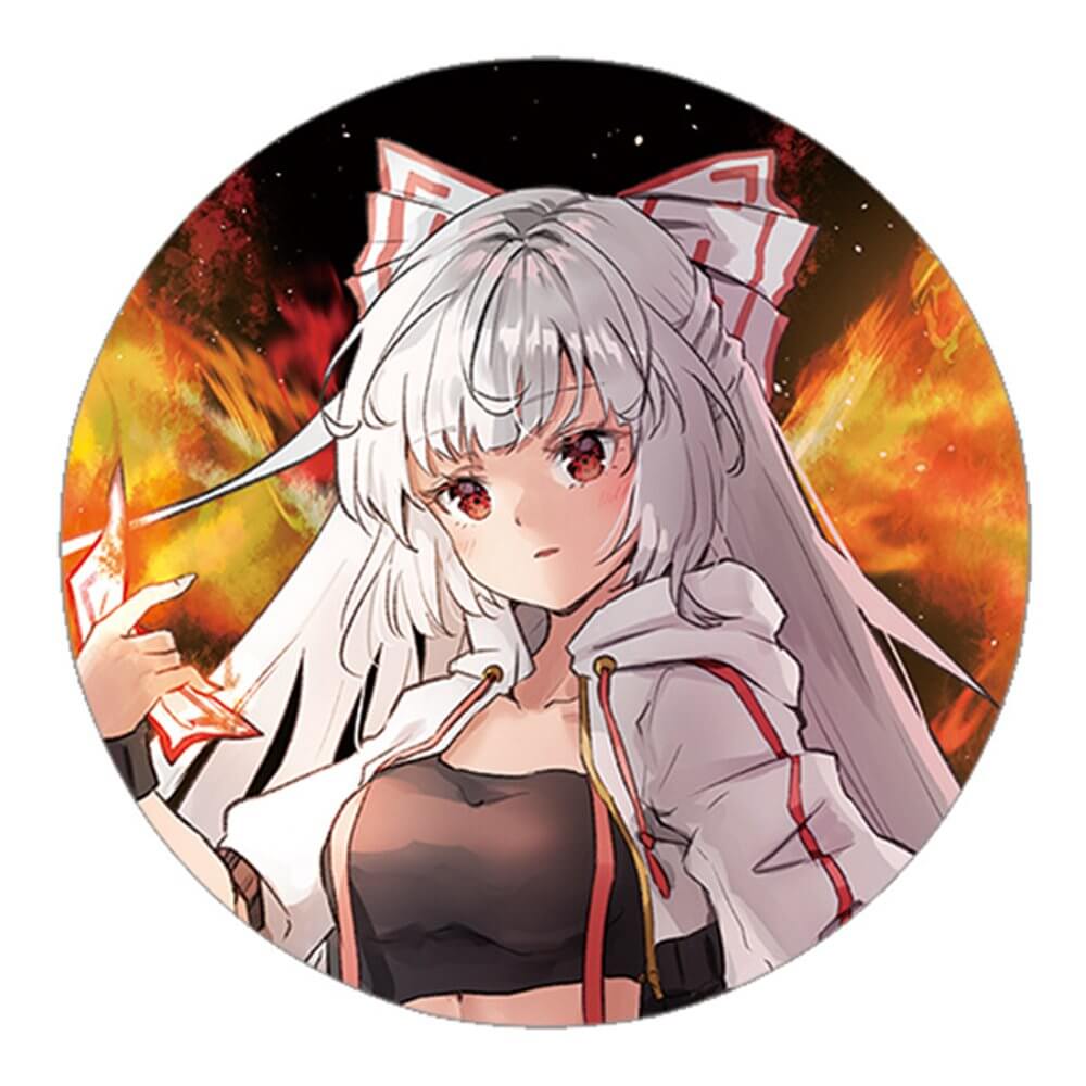 藤原妹紅 缶バッジ まとめ売り 新品】東方project「藤原妹紅12-2」ビッグ缶バッジ / ぱいそんきっど