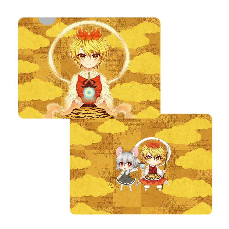 A4 clear file featuring characters from Touhou Project, designed by illustrator Habemiru, with vibrant yellow background.