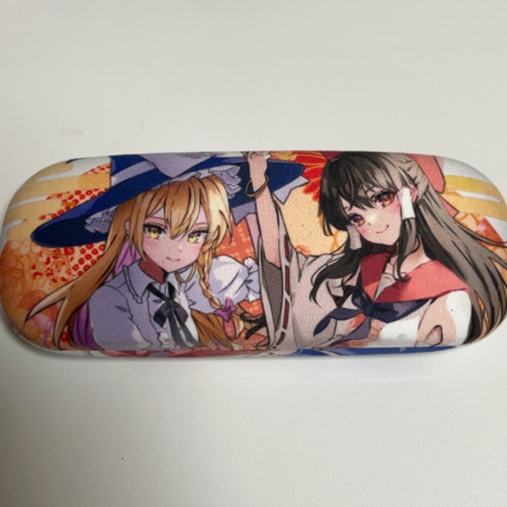 新品】東方project「霧雨魔理沙、博麗霊夢」12-2眼鏡ケース(クロス付き