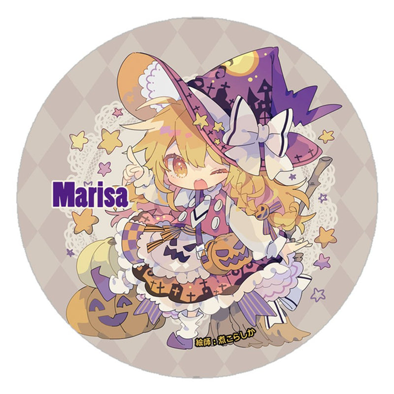 【新品】缶バッジ_ハロウィン魔理沙202509(煮こらしか) / すなめりドリル 発売日:2025年10月頃