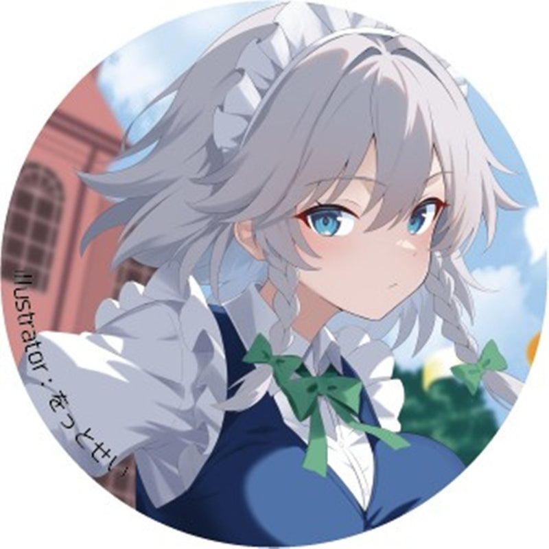 [New] Touhou Project 57mm Can Badge Sakuya Izayoi w-1 / Hachiwarekid Release Date: Around October 2025