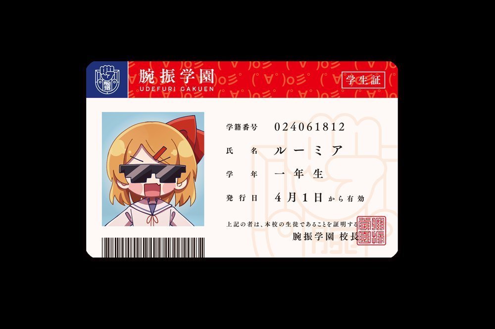 新品】【学園えーりん】学生証セット アルティメットチルノ団
