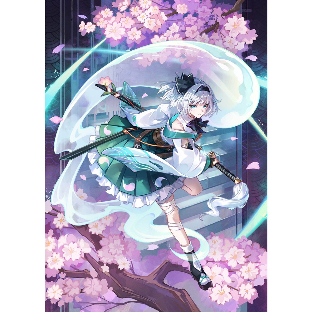 東方project 妖夢　水着　美少女　クリアファイル　VZ21 東方Projectクリアファイル 魂魄妖夢 剣ver(画:L.F.) -あにまる製菓