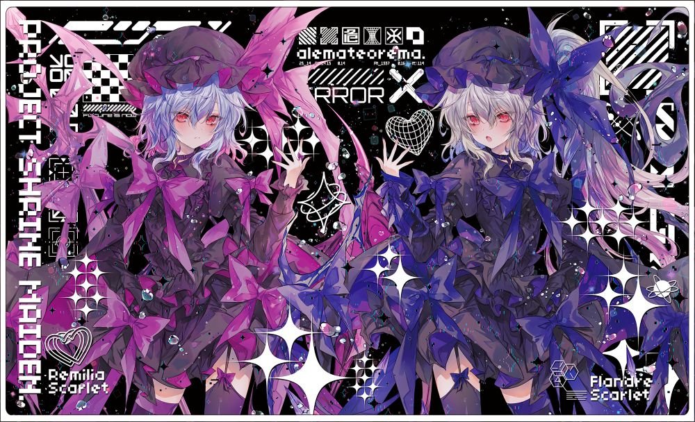 新品】東方Project プレイマット「レミリア」&「フランドール」第23弾