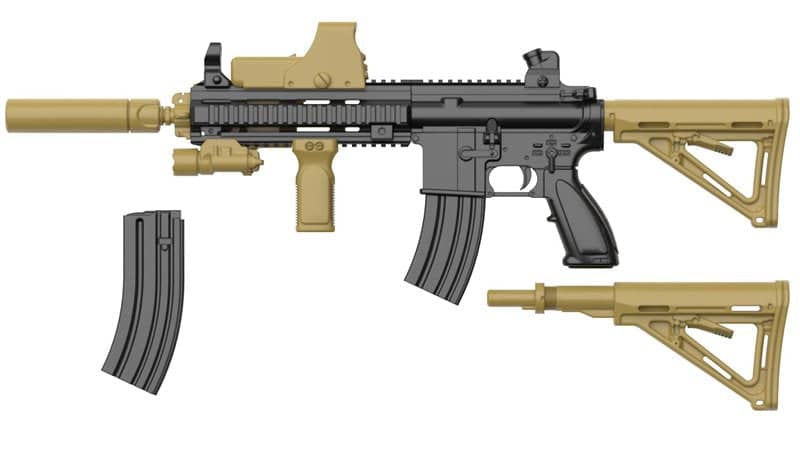 【新品】LittleArmory ＜LADF08＞ ドールズフロントライン 416タイプ（再販） / トミーテック 発売日:2024年08月頃