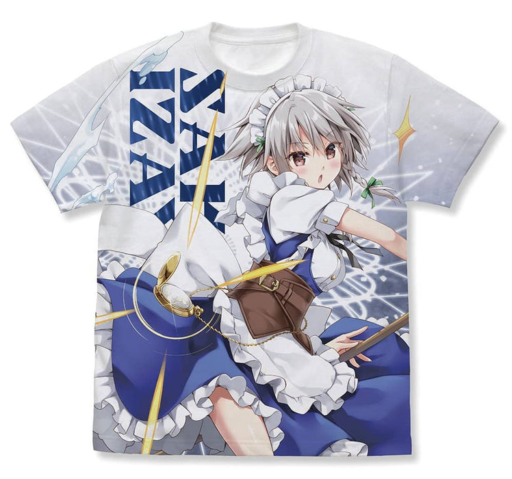 【新品】東方Project 十六夜咲夜 フルグラフィックTシャツ えれっとver./WHITE-M（再販） / 二次元コスパ 発売日:2024年10月頃