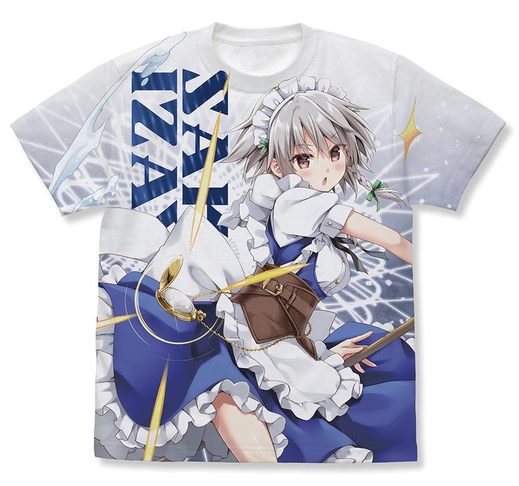 【新品】東方Project 十六夜咲夜 フルグラフィックTシャツ えれっとver./WHITE-M（再販） / 二次元コスパ 発売日:2024年11月頃