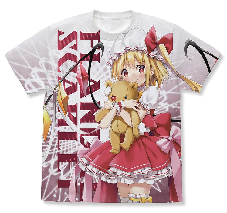 【新品】東方Project フランドール・スカーレット フルグラフィックTシャツ えれっとver./WHITE-M（再販） / 二次元コスパ 発売日:2024年11月頃