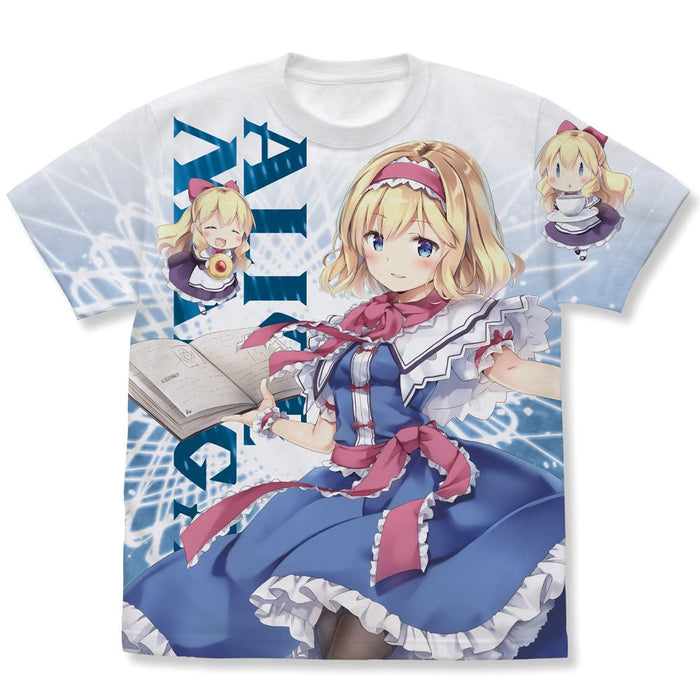 【新品】東方Project アリス・マーガトロイド フルグラフィックTシャツ なつめえりver./WHITE-M（再販） / 二次元コスパ 発売日:2024年11月頃