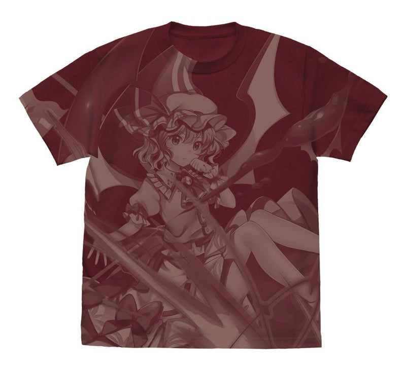 【新品】東方LostWord レミリア・スカーレット オールプリントTシャツ/BURGUNDY-M（再販） / 二次元コスパ 発売日:2026年02月頃