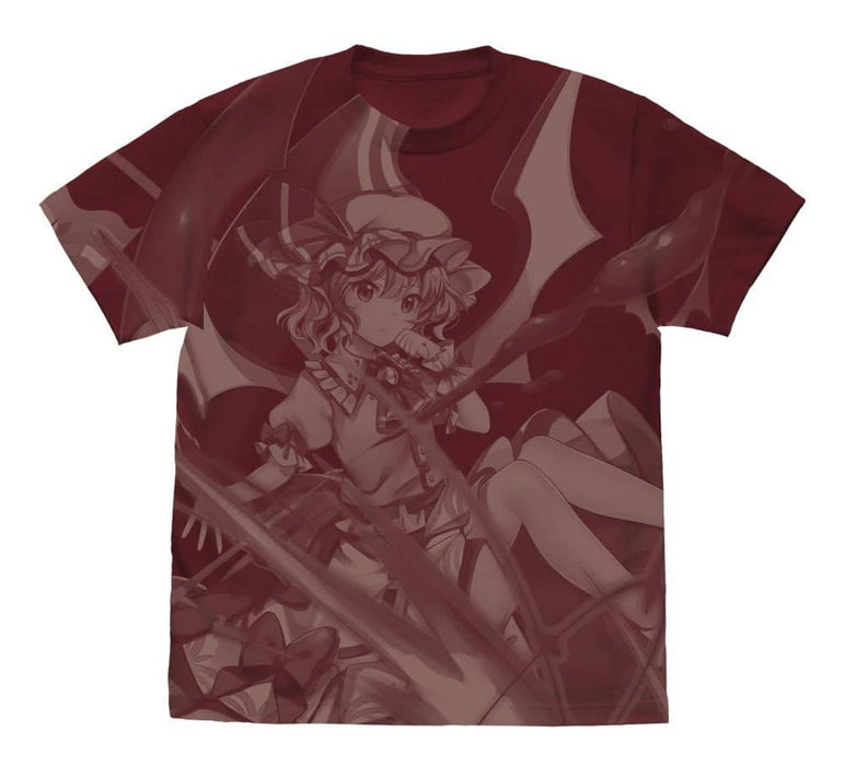 [New] Touhou LostWord Remilia Scarlet All Print T-shirt/BURGUNDY-XL/2D Cospa Release Date: Around November 2024