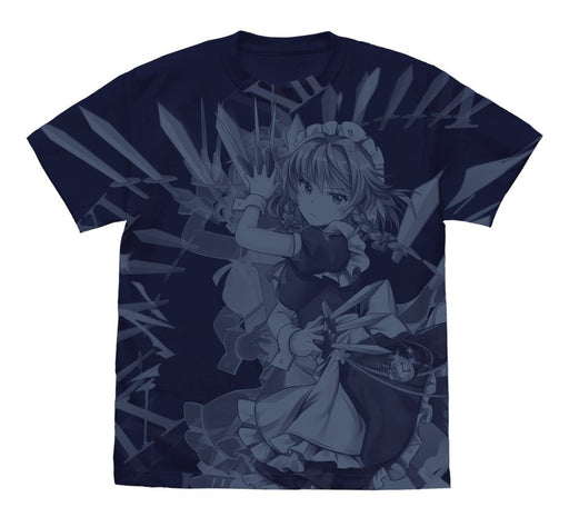 【新品】東方LostWord 十六夜咲夜 オールプリントTシャツ/NAVY-L（再販） / 二次元コスパ 発売日:2026年11月頃
