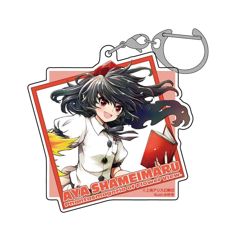 【新品】東方Project 射命丸文 アクリルマルチキーホルダー illust:水炊き（再販） / 二次元コスパ 発売日:2025年12月頃