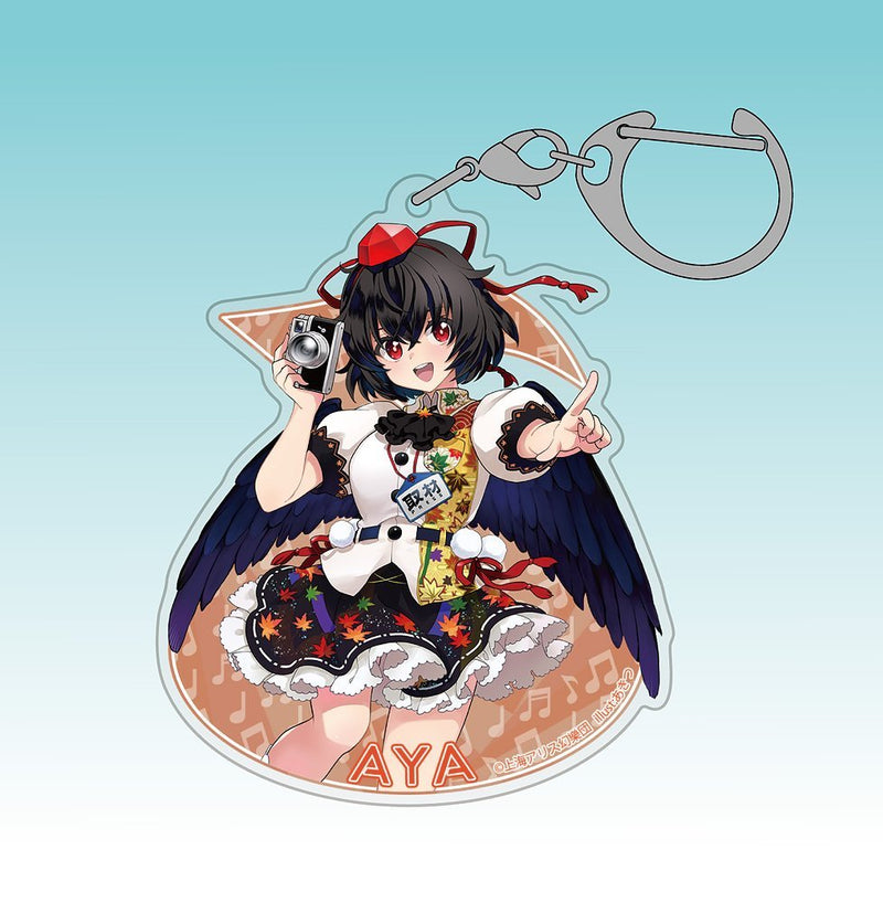 【新品】東方Project 射命丸文 アクリルマルチキーホルダー LIVEステージVer.illust:あきつ / 博麗神社崇敬会 発売日:2026年07月頃