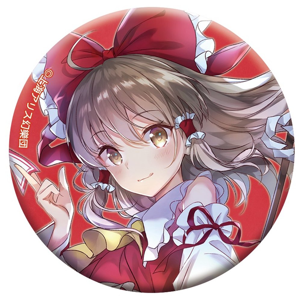 新品】東方Project シルキーマット缶バッジ／博麗霊夢 / ムービック