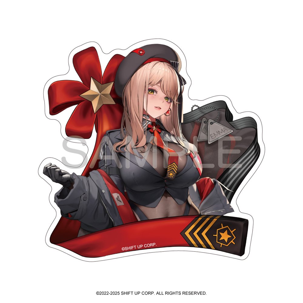 新品】勝利の女神:NIKKE ガンガールステッカー エマ:タクティカル