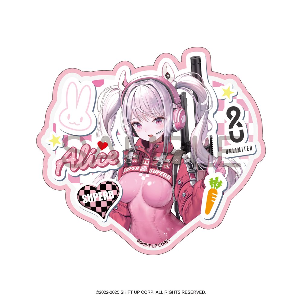 新品】勝利の女神:NIKKE ガンガールステッカー アリス