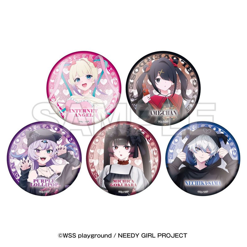 【新品】アニメ『NEEDY GIRL OVERDOSE』×東急歌舞伎町タワー トレーディンググリッター缶バッジ（1BOX5個入） / イーディス 発売日:2026年12月頃