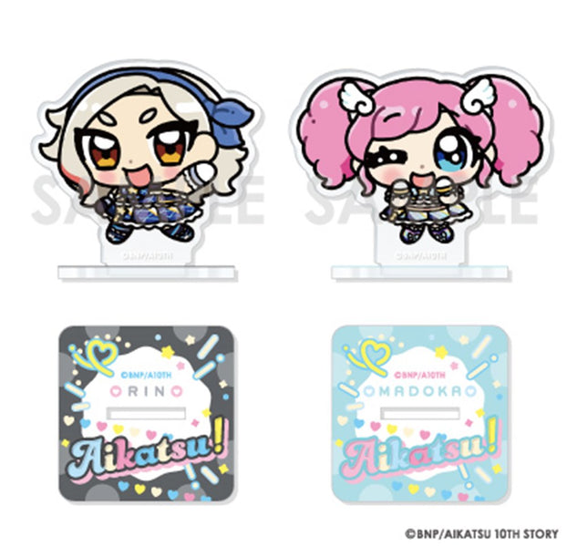 アイカツ チーズソフトクッキー 缶バッジ 天羽まどか 黒沢凛 新品】アイカツ！シリーズ アクリルスタンドセット Illustrated byあ