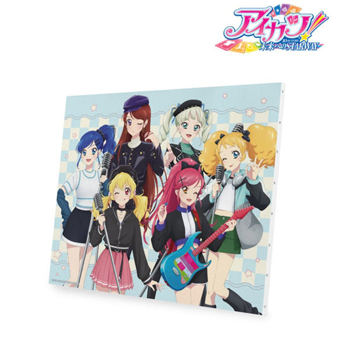 【新品】アイカツ! 10th STORY -未来へのSTARWAY- 描き下ろし 集合 カジュアルロックVer. BIGキャンバスボード / アルマビアンカ 発売日:2025年03月頃