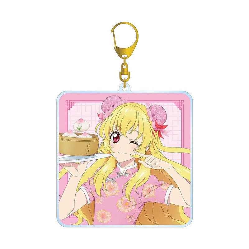 [新]《Aikatsu！ 10th STORY - STARWAY TO THE FUTURE - 星宫一护绘制 中国风礼服 ver. BIG 亚克力钥匙圈 / Alma Bianca 发售日期：2025年3月约。