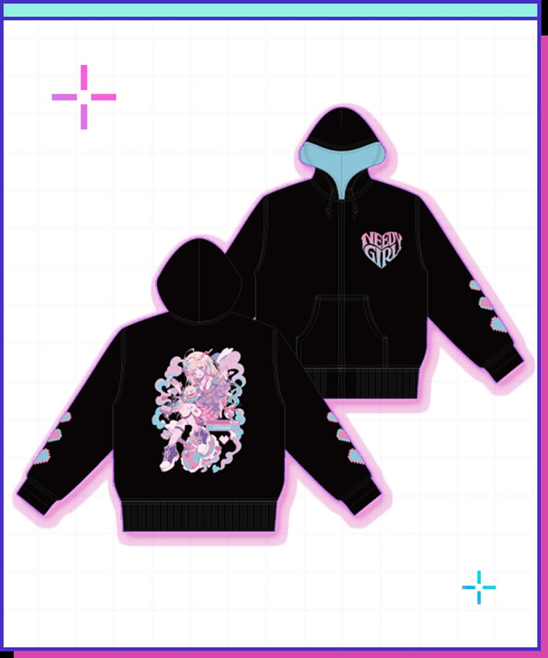 【新品】NEEDY GIRL OVERDOSE 超てんちゃんジップパーカー XLサイズ / WHY SO SERIOUS? 発売日:2026年02月頃