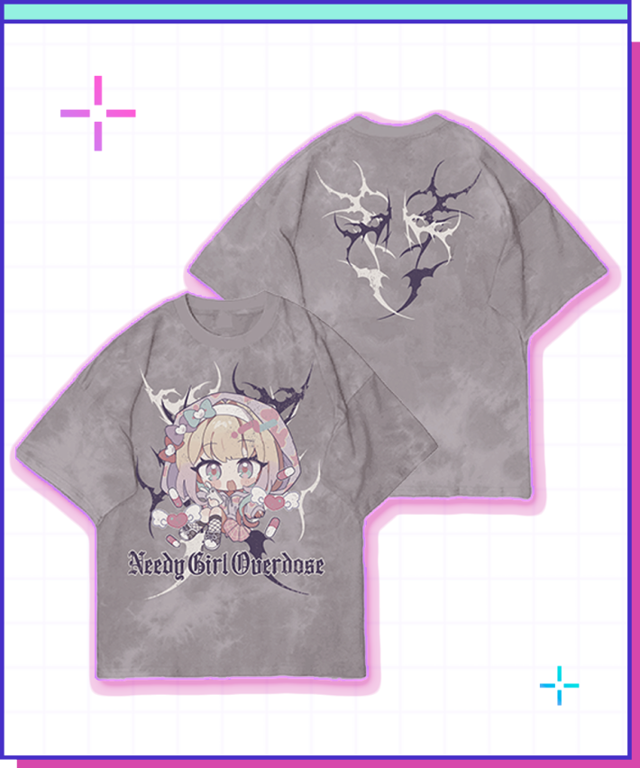【新品】NEEDY GIRL OVERDOSE 超てんちゃんストリートウォッシュT XLサイズ / WHY SO SERIOUS? 発売日:2026年02月頃