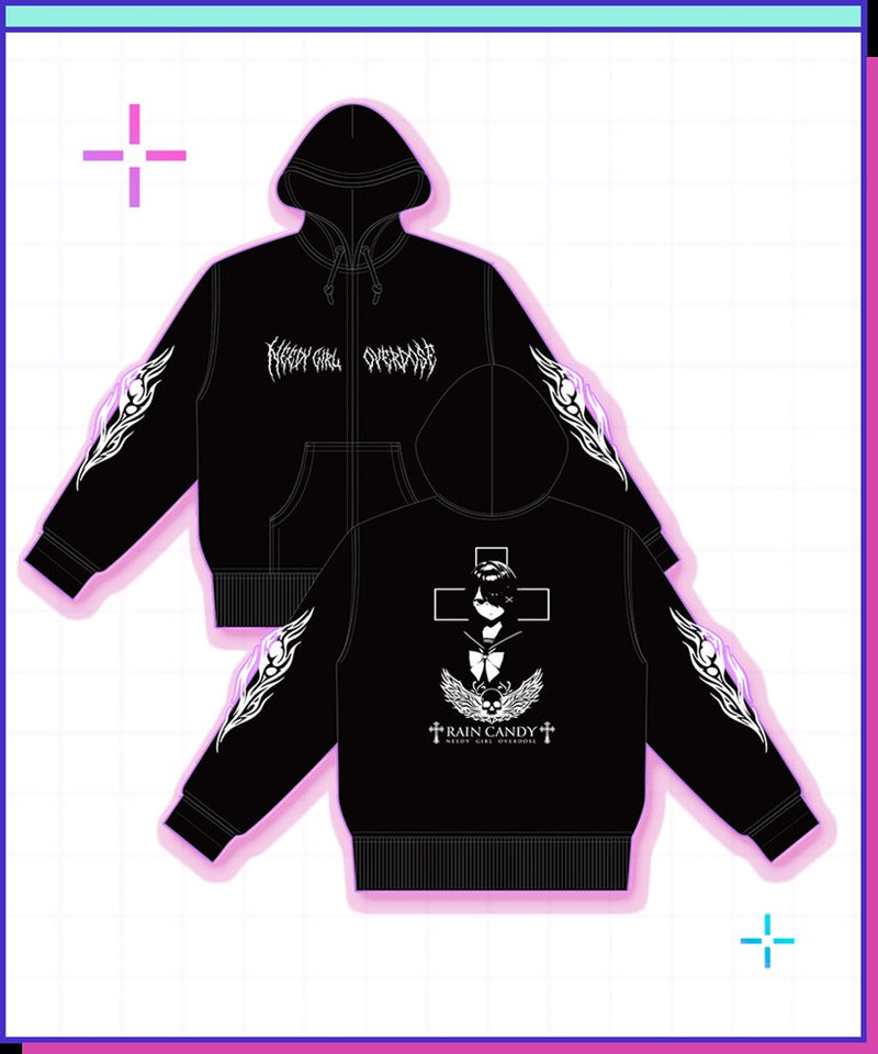【新品】NEEDY GIRL OVERDOSE ジップパーカー／あめちゃん（学生ver.）XLサイズ / WHY SO SERIOUS? 発売日:2026年08月頃