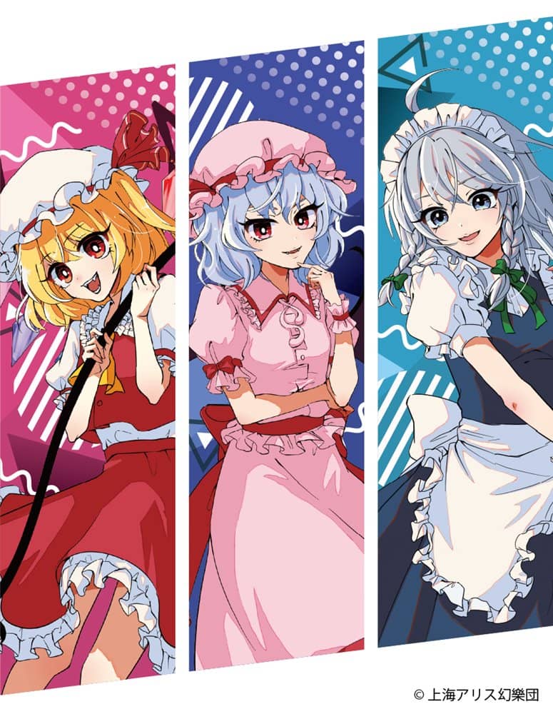 新品】東方Project F6キャンパスアート (フランドール・レミリア・咲夜
