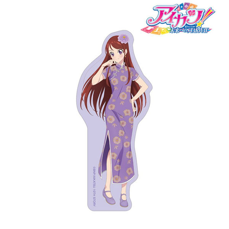 【新品】アイカツ! 10th STORY -未来へのSTARWAY- 描き下ろし 紫吹蘭 チャイナドレスVer. ダイカットステッカー / アルマビアンカ 発売日:2026年02月頃