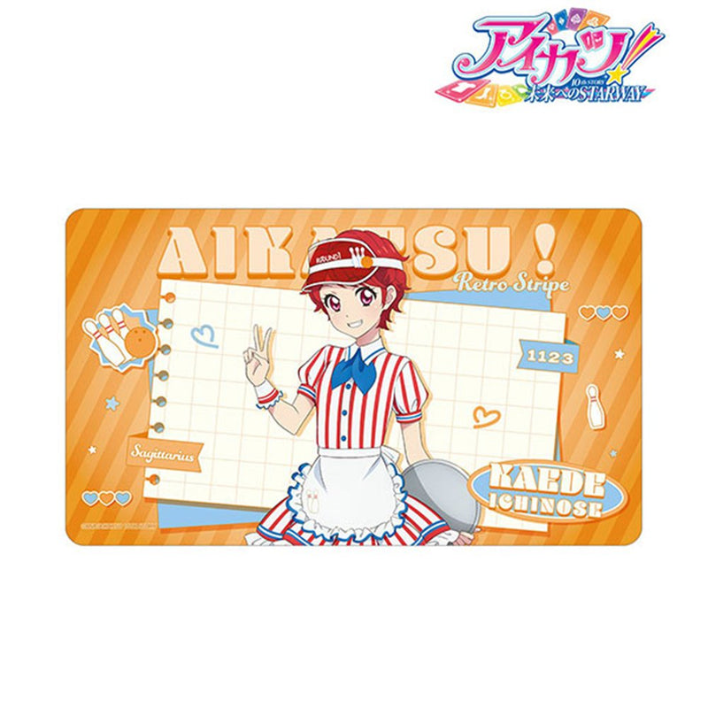 【新品】アイカツ！ 10th STORY ～未来へのSTARWAY～ 描き下ろし 一ノ瀬かえで レトロストライプver. マルチデスクマット / アルマビアンカ 発売日:2026年10月頃
