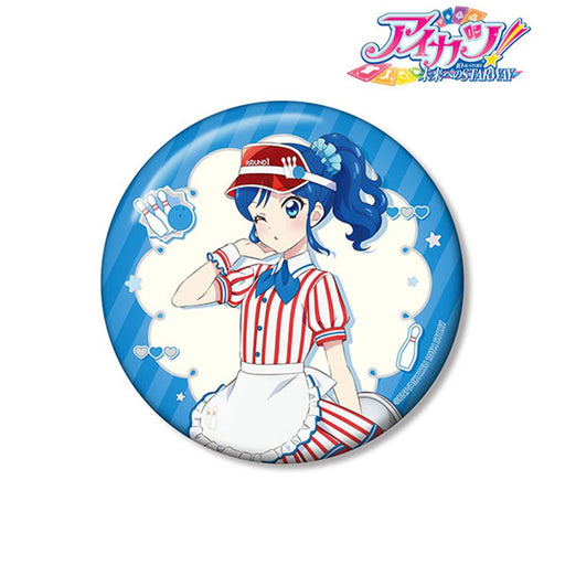 【新品】アイカツ！ 10th STORY ～未来へのSTARWAY～ 描き下ろし 霧矢あおい レトロストライプver. 100mm缶バッジ / アルマビアンカ 発売日:2026年10月頃