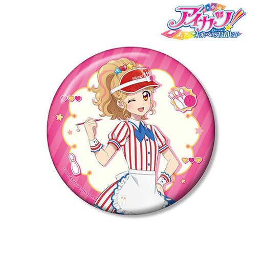 【新品】アイカツ！ 10th STORY ～未来へのSTARWAY～ 描き下ろし 夏樹みくる レトロストライプver. 100mm缶バッジ / アルマビアンカ 発売日:2026年10月頃
