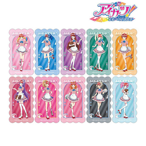 【新品】アイカツ！ 10th STORY ～未来へのSTARWAY～ 描き下ろし レトロストライプver. トレーディングダイカットステッカー (1BOX10個入) / アルマビアンカ 発売日:2026年10月頃
