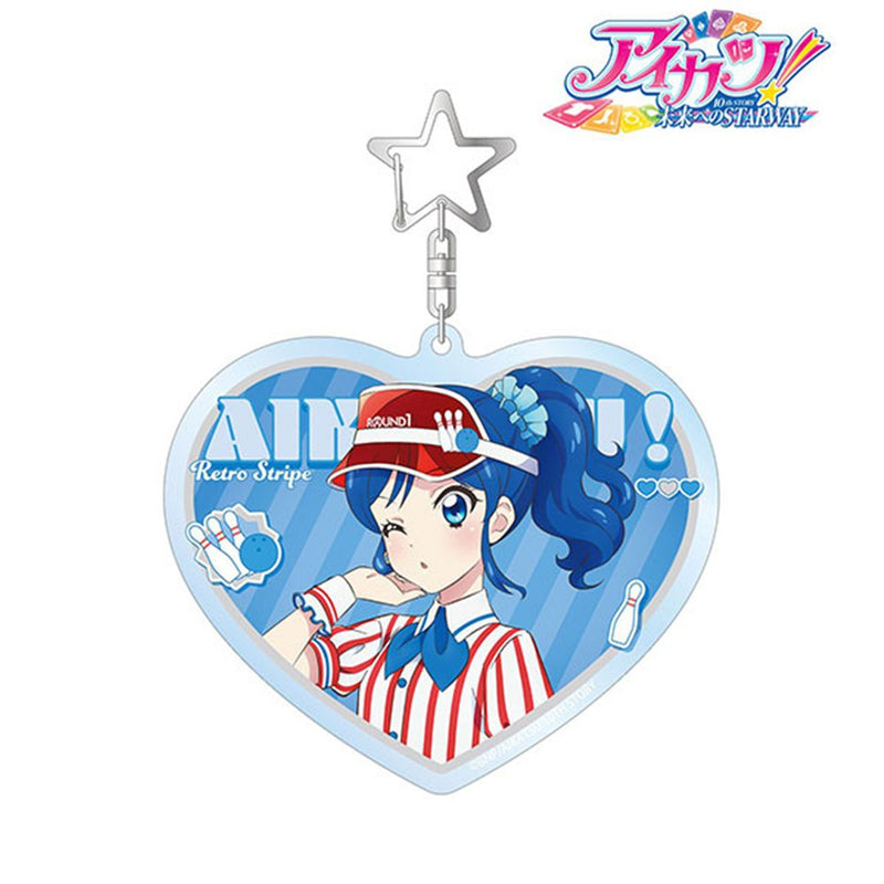 【新品】アイカツ！ 10th STORY ～未来へのSTARWAY～ 描き下ろし 霧矢あおい レトロストライプver. BIGアクリルキーホルダー / アルマビアンカ 発売日:2026年10月頃