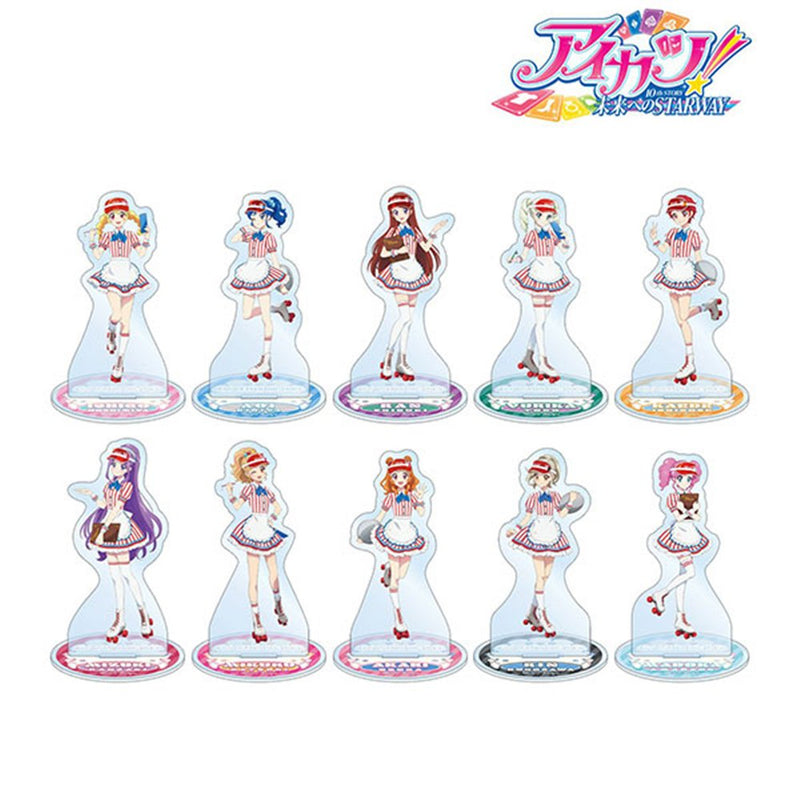 【新品】アイカツ！ 10th STORY ～未来へのSTARWAY～ 描き下ろし レトロストライプver. トレーディングアクリルスタンド (1BOX10個入) / アルマビアンカ 発売日:2026年10月頃
