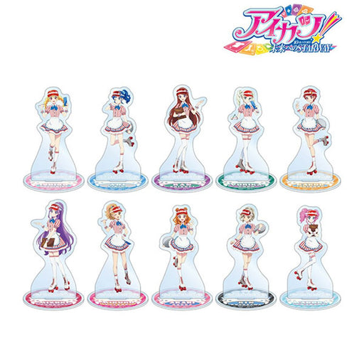 【新品】アイカツ！ 10th STORY ～未来へのSTARWAY～ 描き下ろし レトロストライプver. トレーディングアクリルスタンド (1BOX10個入) / アルマビアンカ 発売日:2026年10月頃