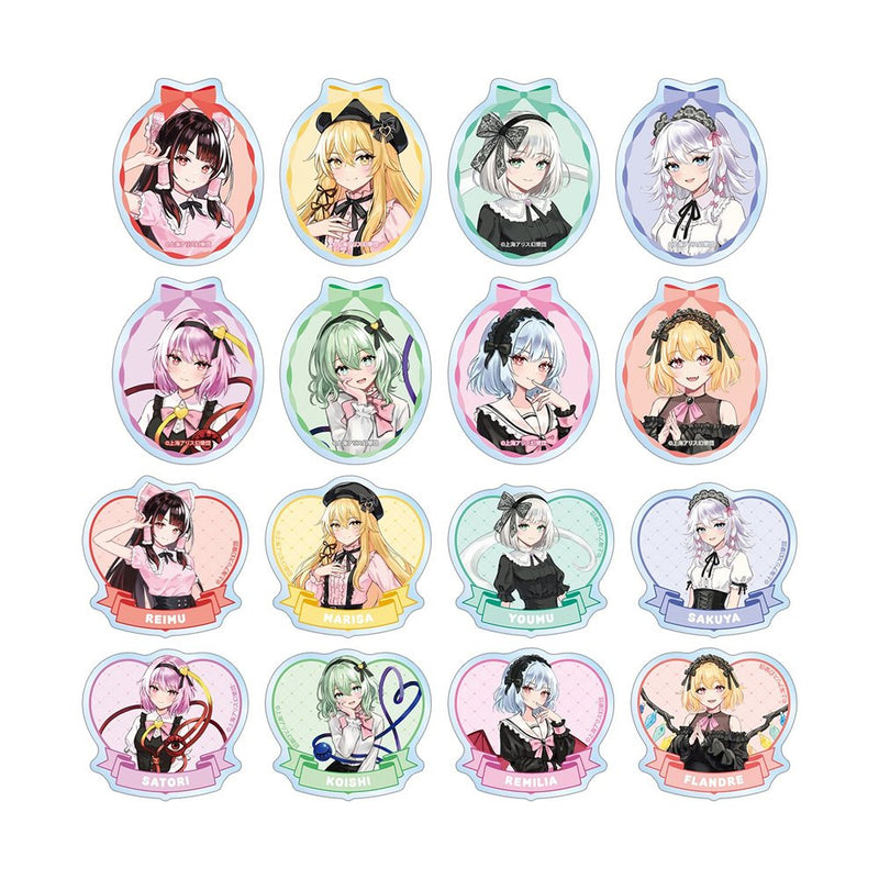 【新品】東方Project 松本能人イラスト ガーリーファッションver. トレーディングクリアダイカットステッカー (1BOX16個入り) / アルマビアンカ 発売日:2026年08月10日