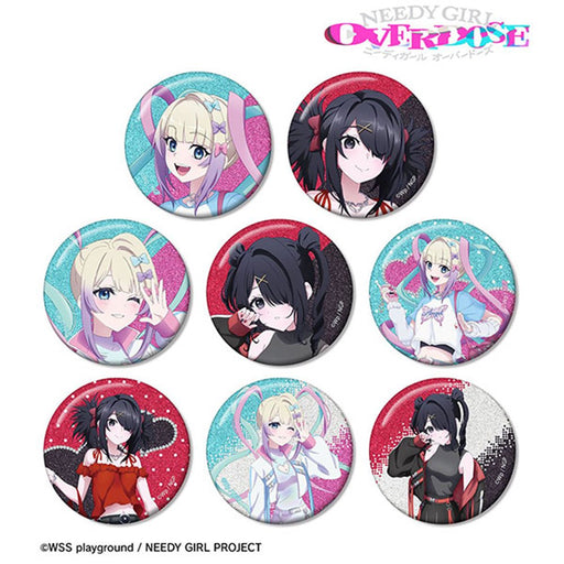 【新品】アニメ「NEEDY GIRL OVERDOSE」 描き下ろし Y2K&タクティカルファッションver. トレーディンググリッター缶バッジ (1BOX8個入) / アルマビアンカ 発売日:2026年11月頃
