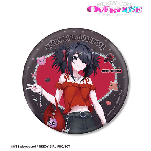 【新品】アニメ「NEEDY GIRL OVERDOSE」 描き下ろし あめちゃん Y2Kファッションver. BIG缶バッジ / アルマビアンカ 発売日:2026年11月頃