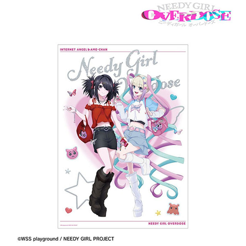 【新品】アニメ「NEEDY GIRL OVERDOSE」 描き下ろし 超てんちゃん&あめちゃん Y2Kファッションver. A3マットポスター / アルマビアンカ 発売日:2026年11月頃