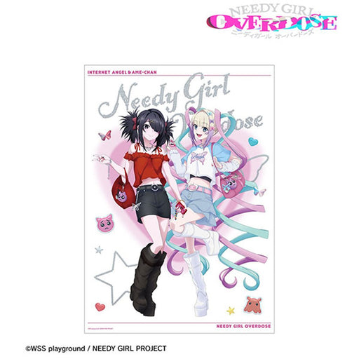 【新品】アニメ「NEEDY GIRL OVERDOSE」 描き下ろし 超てんちゃん&あめちゃん Y2Kファッションver. A3マットポスター / アルマビアンカ 発売日:2026年11月頃