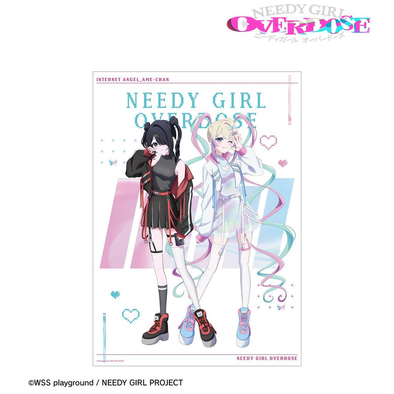 【新品】アニメ「NEEDY GIRL OVERDOSE」 描き下ろし 超てんちゃん&あめちゃん タクティカルファッションver. A3マットポスター / アルマビアンカ 発売日:2026年11月頃