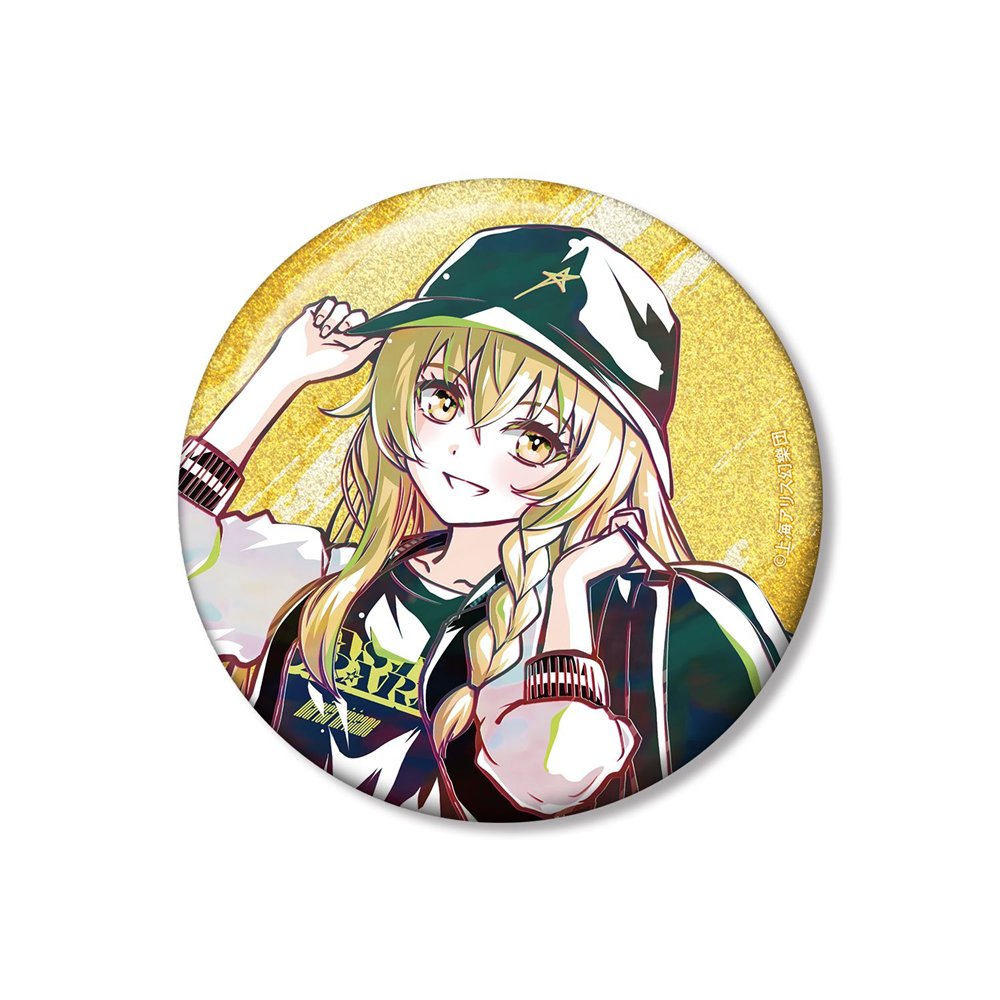 志麻 被害妄想携帯女子（笑） 缶バッジ 新品】東方Project 松本能人イラスト 霧雨魔理沙 現代風ファッション
